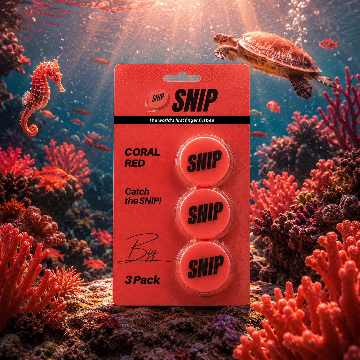Big SNIP – Coral Red (3 Pack)