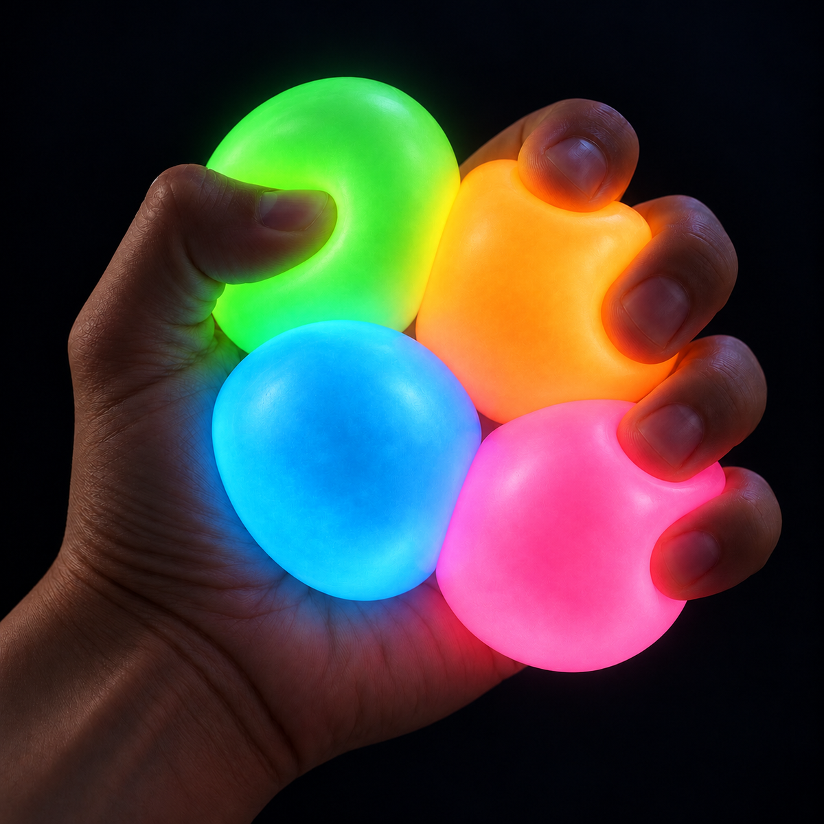 SNIP Sticky Balls – Glow in the Dark (4-Pack)