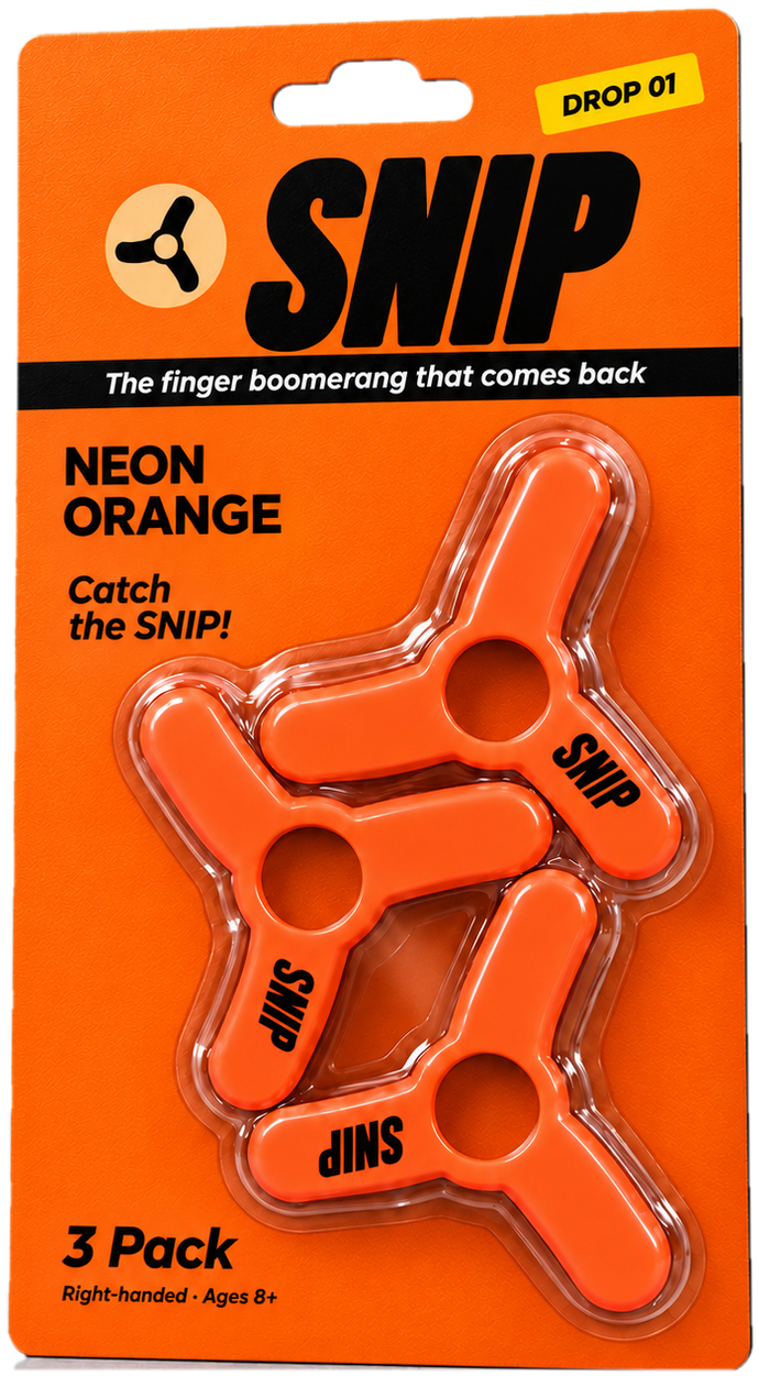 SNIP Finger Boomerang 3-Pack Neon Orange
