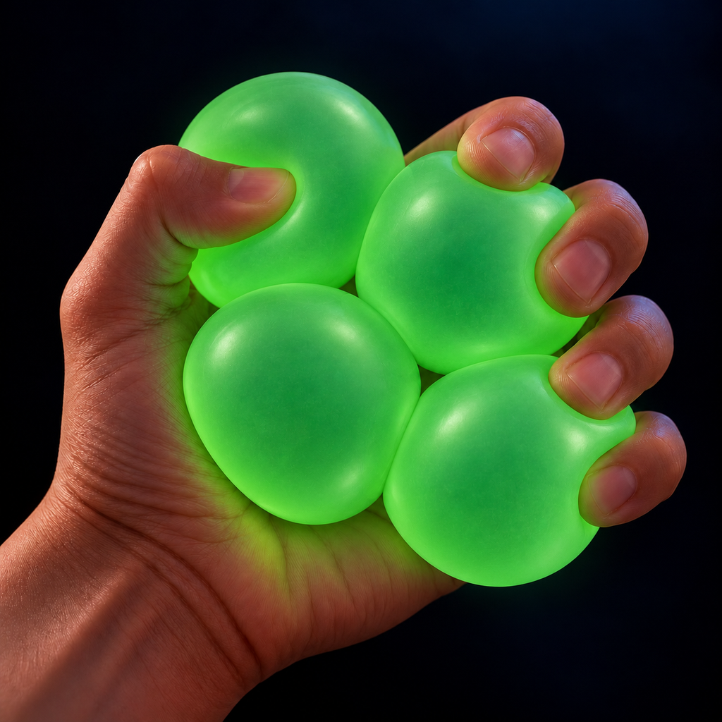 SNIP Sticky Balls – Glow in the Dark (4-Pack)